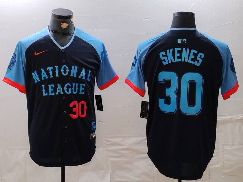 Men Pittsburgh Pirates #30 Skenes Blue All star 2024 Nike MLB Jersey style 2